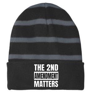 2nd Amendment Matters Striped Beanie with Solid Band