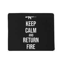 2nd Amendment Military Gun Keep Calm And Return Fire Mousepad