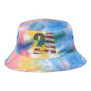 2nd Amendment Patriotic Gun Owner American Flag Rifle Tie Dye Newport Bucket Hat