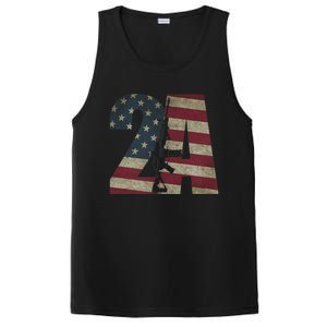 2nd Amendment Patriotic Gun Owner American Flag Rifle PosiCharge Competitor Tank