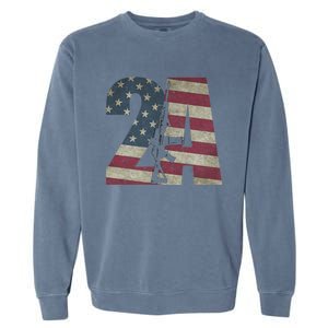 2nd Amendment Patriotic Gun Owner American Flag Rifle Garment-Dyed Sweatshirt