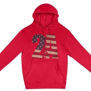 2nd Amendment Patriotic Gun Owner American Flag Rifle Premium Pullover Hoodie