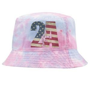 2nd Amendment Patriotic Gun Owner American Flag Rifle Tie-Dyed Bucket Hat