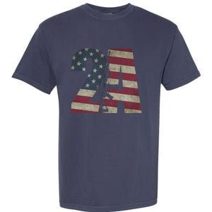 2nd Amendment Patriotic Gun Owner American Flag Rifle Garment-Dyed Heavyweight T-Shirt