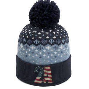 2nd Amendment Patriotic Gun Owner American Flag Rifle The Baniff Cuffed Pom Beanie