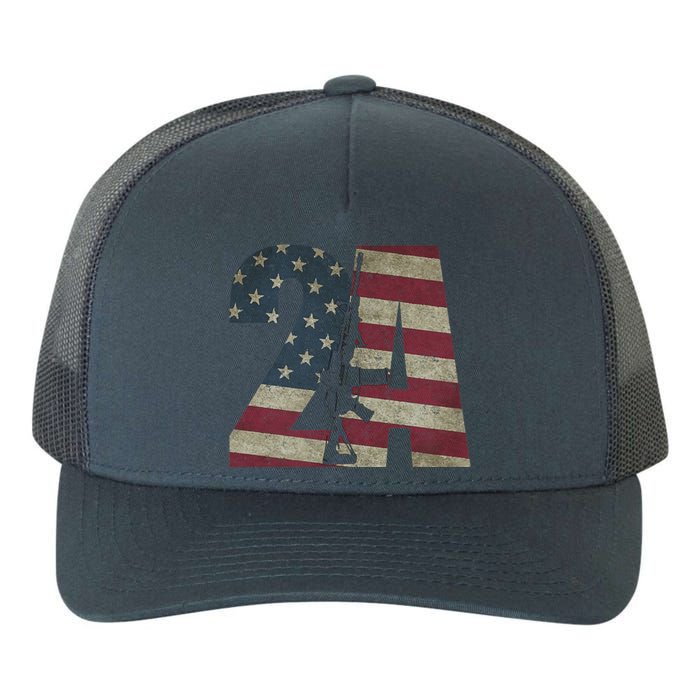 2nd Amendment Patriotic Gun Owner American Flag Rifle Yupoong Adult 5-Panel Trucker Hat