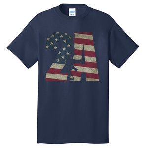 2nd Amendment Patriotic Gun Owner American Flag Rifle Tall T-Shirt