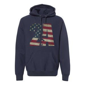 2nd Amendment Patriotic Gun Owner American Flag Rifle Premium Hoodie