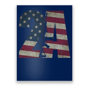 2nd Amendment Patriotic Gun Owner American Flag Rifle Poster