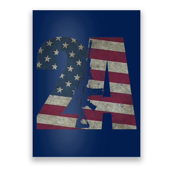 2nd Amendment Patriotic Gun Owner American Flag Rifle Poster