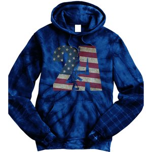 2nd Amendment Patriotic Gun Owner American Flag Rifle Tie Dye Hoodie