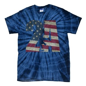 2nd Amendment Patriotic Gun Owner American Flag Rifle Tie-Dye T-Shirt