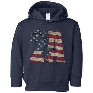 2nd Amendment Patriotic Gun Owner American Flag Rifle Toddler Hoodie