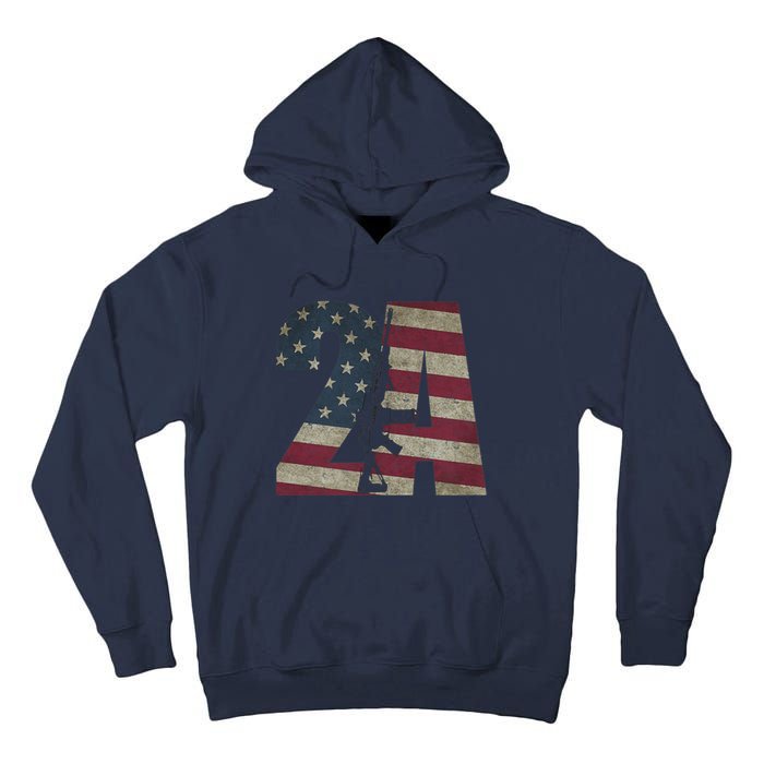 2nd Amendment Patriotic Gun Owner American Flag Rifle Tall Hoodie