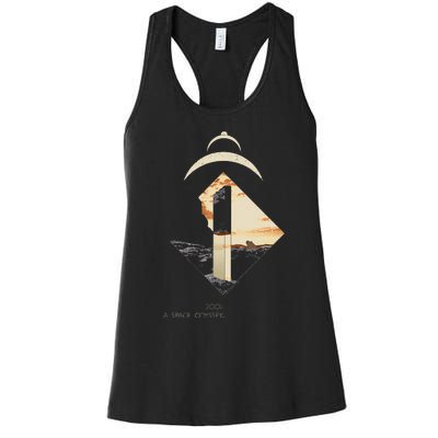 2001 A S.P.A.C.E O.D.Y.S.S.E.Y Monolith Women's Racerback Tank