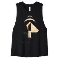 2001 A S.P.A.C.E O.D.Y.S.S.E.Y Monolith Women's Racerback Cropped Tank