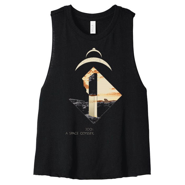 2001 A S.P.A.C.E O.D.Y.S.S.E.Y Monolith Women's Racerback Cropped Tank