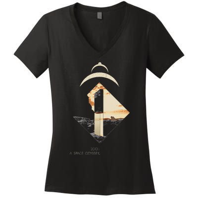 2001 A S.P.A.C.E O.D.Y.S.S.E.Y Monolith Women's V-Neck T-Shirt