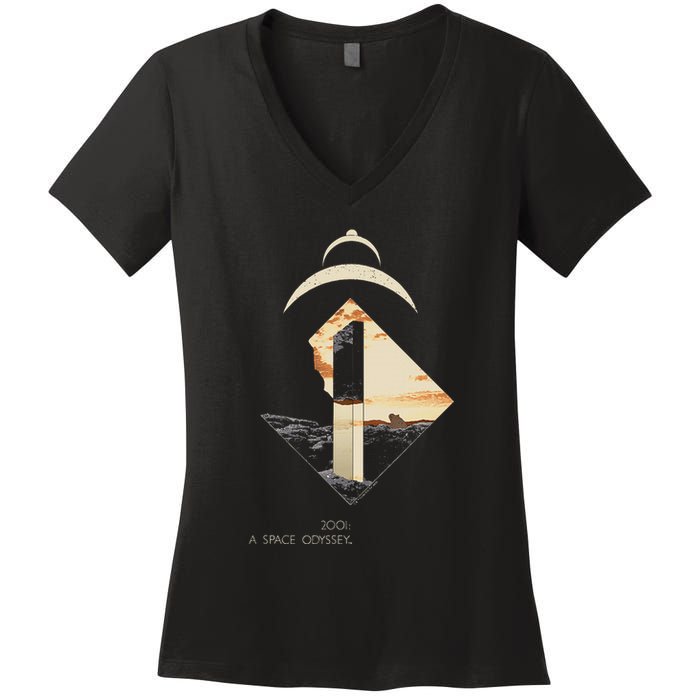 2001 A S.P.A.C.E O.D.Y.S.S.E.Y Monolith Women's V-Neck T-Shirt