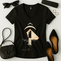 2001 A S.P.A.C.E O.D.Y.S.S.E.Y Monolith Women's V-Neck T-Shirt