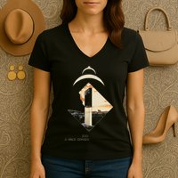 2001 A S.P.A.C.E O.D.Y.S.S.E.Y Monolith Women's V-Neck T-Shirt