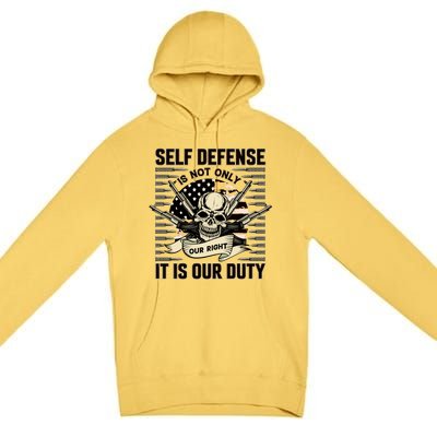 2nd Amendment Self Defense Premium Pullover Hoodie