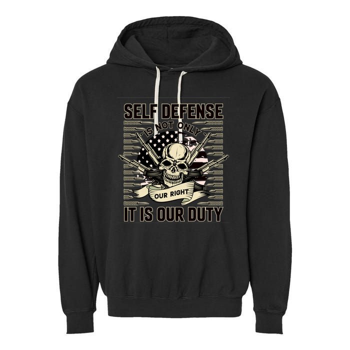 2nd Amendment Self Defense Garment-Dyed Fleece Hoodie