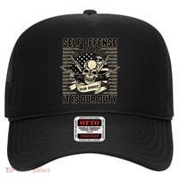 2nd Amendment Self Defense High Crown Mesh Back Trucker Hat