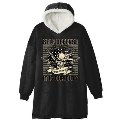 2nd Amendment Self Defense Hooded Wearable Blanket