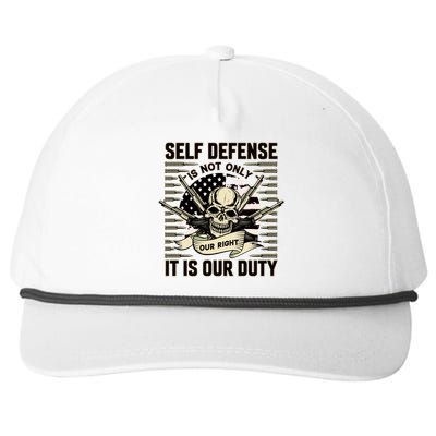 2nd Amendment Self Defense Snapback Five-Panel Rope Hat