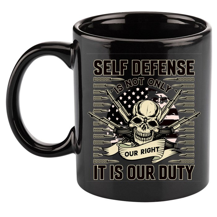 2nd Amendment Self Defense 11oz C Handle Ceramic Mug
