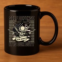 2nd Amendment Self Defense 11oz C Handle Ceramic Mug