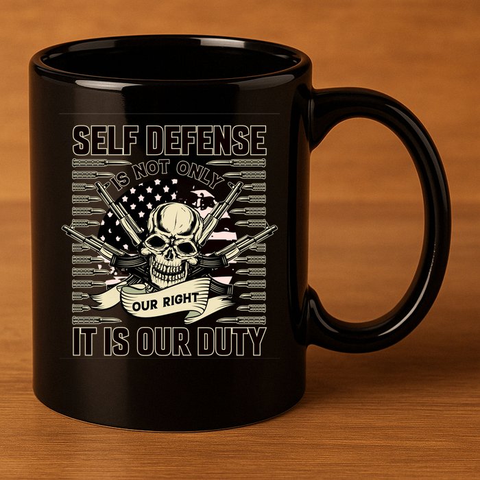 2nd Amendment Self Defense 11oz C Handle Ceramic Mug