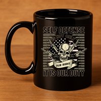 2nd Amendment Self Defense 11oz C Handle Ceramic Mug