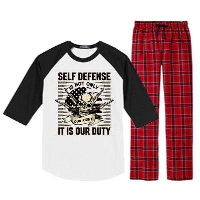 2nd Amendment Self Defense Raglan Sleeve Pajama Set