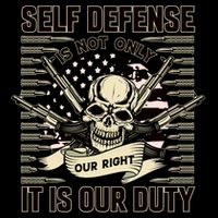 2nd Amendment Self Defense Flat Bill Trucker Hat