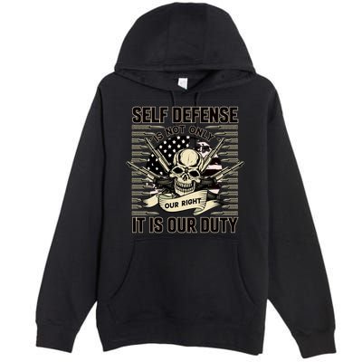 2nd Amendment Self Defense Premium Pullover Hoodie