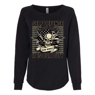 2nd Amendment Self Defense Womens California Wash Sweatshirt