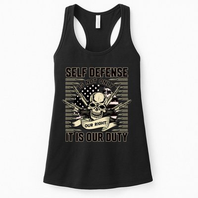 2nd Amendment Self Defense Womens Tank Top