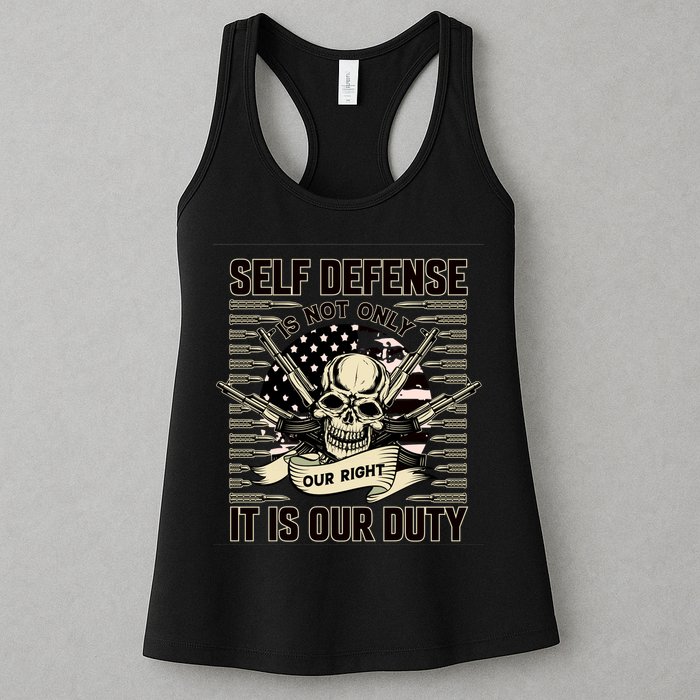 2nd Amendment Self Defense Womens Tank Top