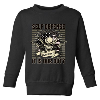 2nd Amendment Self Defense Toddler Sweatshirt
