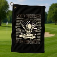 2nd Amendment Self Defense Golf Towel