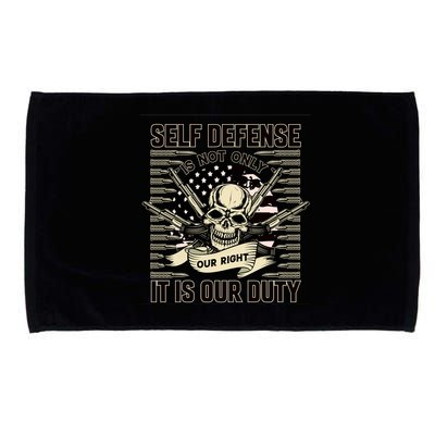 2nd Amendment Self Defense Microfiber Hand Towel
