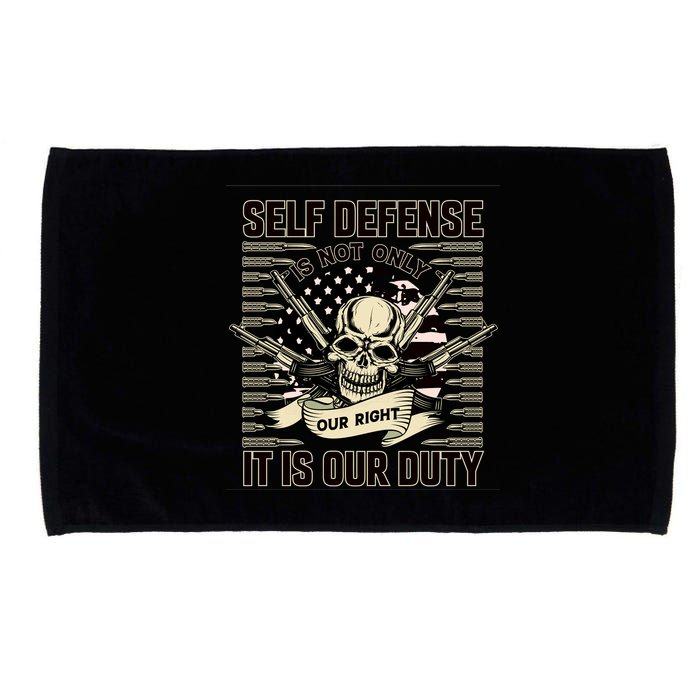 2nd Amendment Self Defense Microfiber Hand Towel