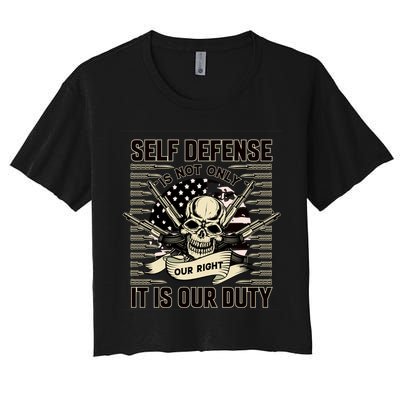 2nd Amendment Self Defense Crop Top