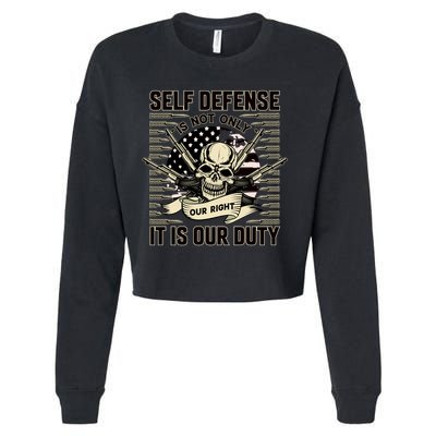 2nd Amendment Self Defense Cropped Pullover Crew