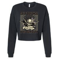 2nd Amendment Self Defense Cropped Pullover Crew