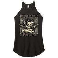 2nd Amendment Self Defense Women's Perfect Tri Rocker Tank