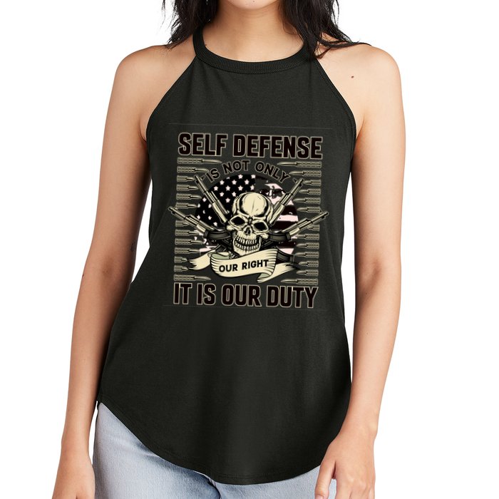 2nd Amendment Self Defense Women's Perfect Tri Rocker Tank