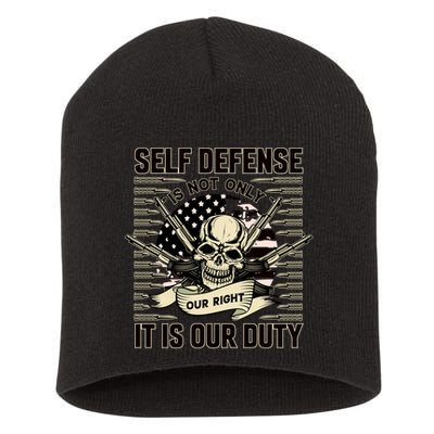 2nd Amendment Self Defense Short Acrylic Beanie
